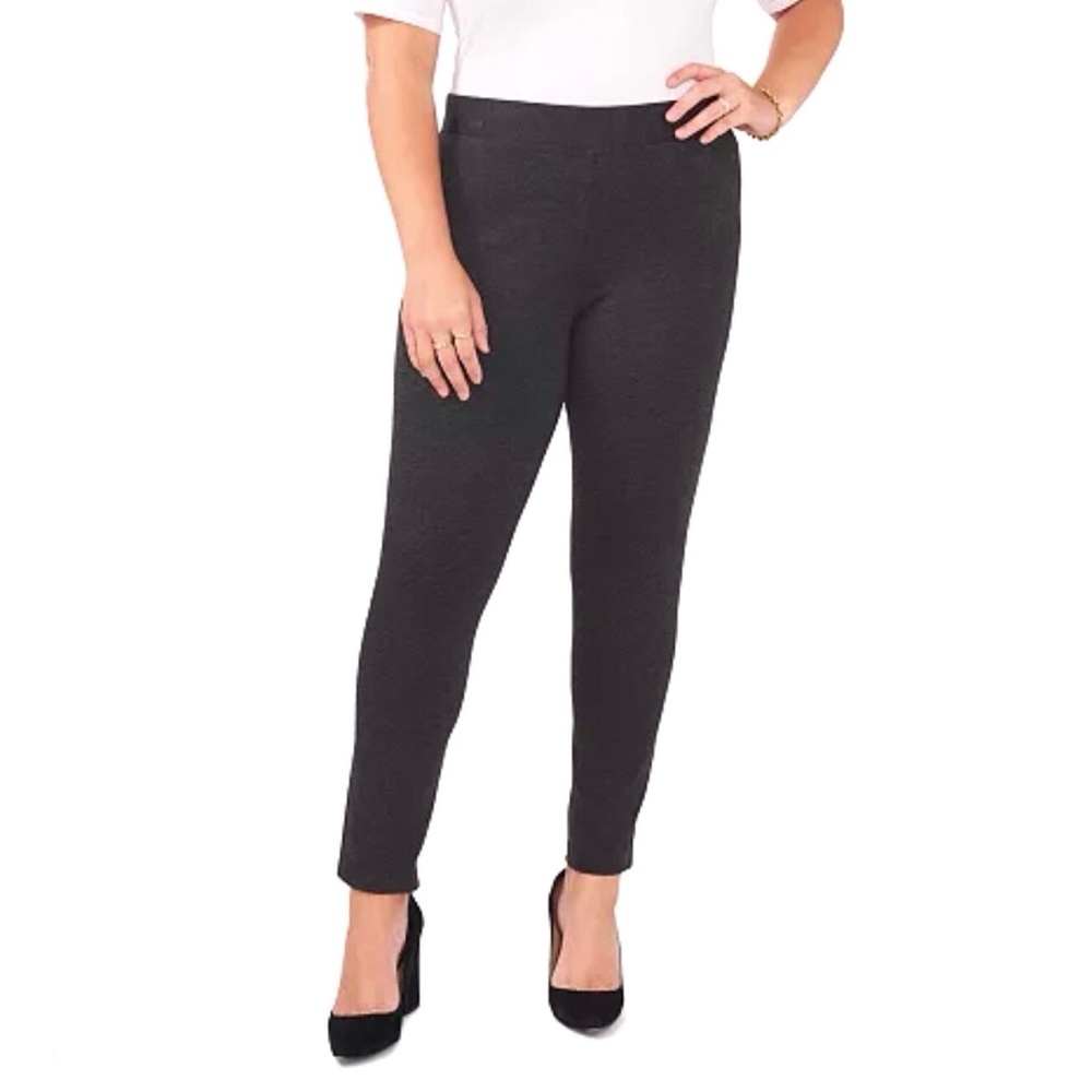 Two By Vince Camuto Gray Variegated Knit Ankle Leggings Size 3X